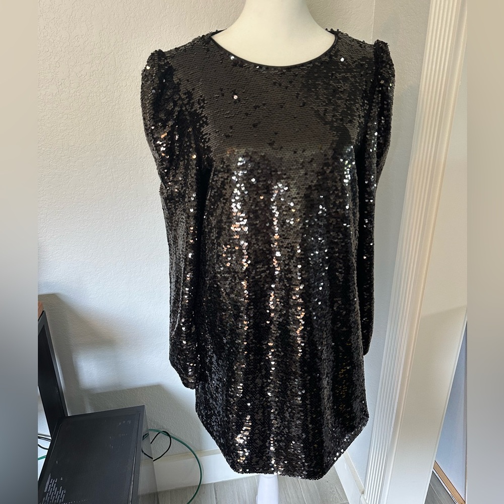 Black low-back Sequin Party Dress sz M